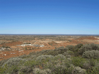 Mine in the foreground and Mount Magnet in the background